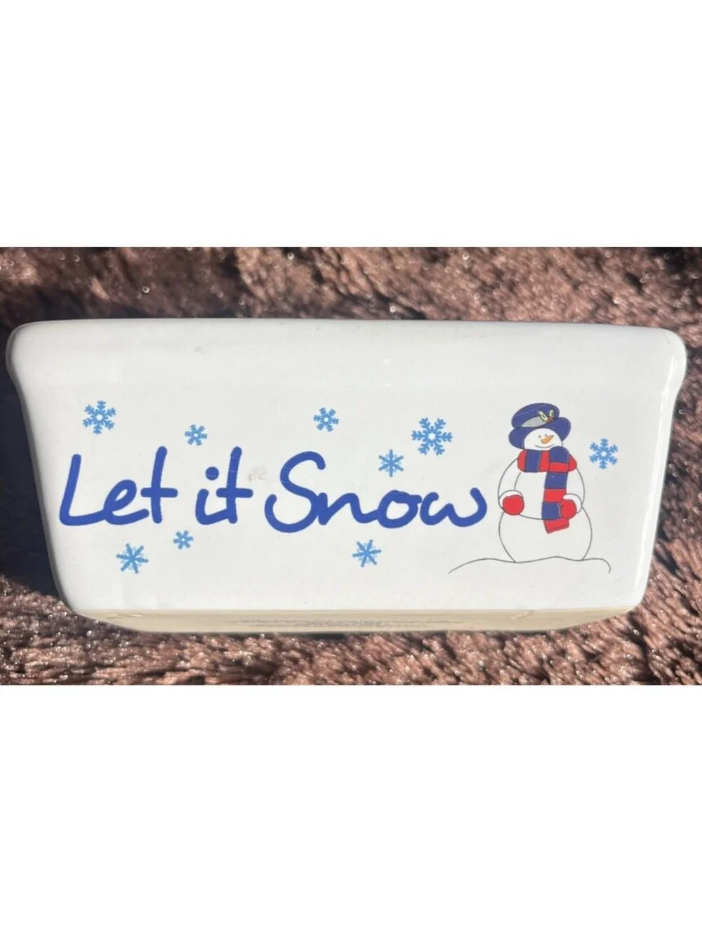 Title:HOLIDAY BAKE! Christmas Mini Loaf Pans Set 4 Ceramic Dishes Santa Snowman